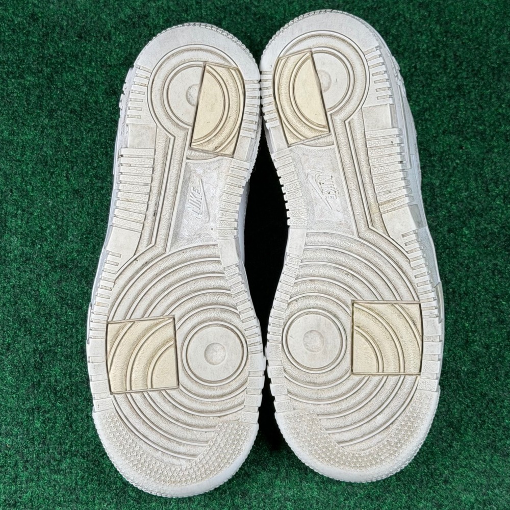 Nike Air Force 1 Pixel Triple White Leather Sneakers Women 7 Athletic CK6649-100 - Picture 8 of 9